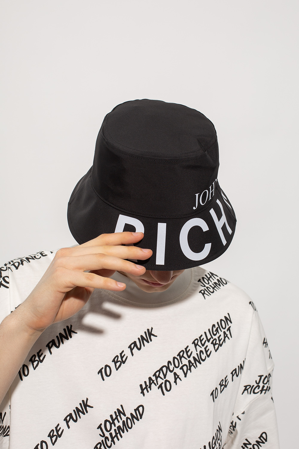 logo-print ribbed hat - SchaferandweinerShops Japan - Bucket